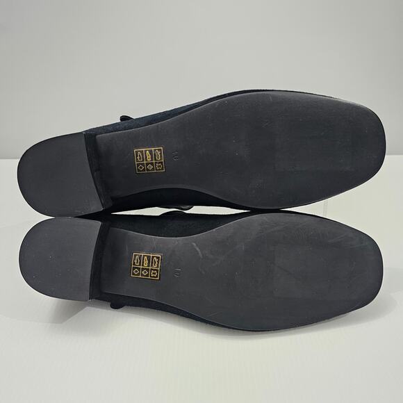 NEW Jeffrey Campbell Top Tier Mary Jane Heel Womens 10 Black Suede Classic Pump - Picture 11 of 13